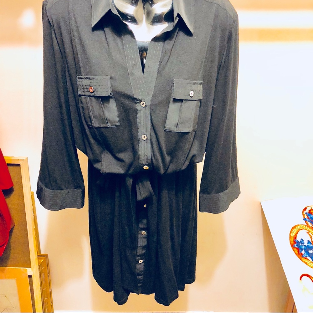 WHBM Pocket Career Shirt Dress